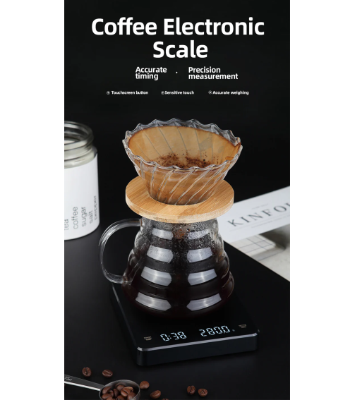 HiBREW Hand coffee timing electronic scale Weighing,Timing,Countdown professional electronic scale