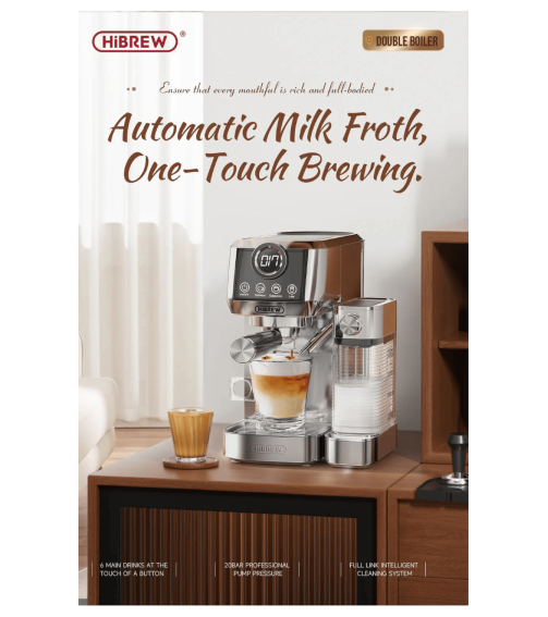 HiBREW Semi Automatic Coffee Machine Stainless Steels H13A