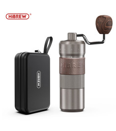 HiBREW Manual Coffee Grinder Portable High Quality Hand Grinder Mill Aluminium With Visual Bean Storage G4B