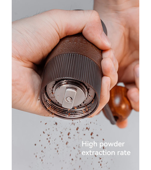 HiBREW Manual Coffee Grinder Portable High Quality Hand Grinder Mill Aluminium With Visual Bean Storage G4B