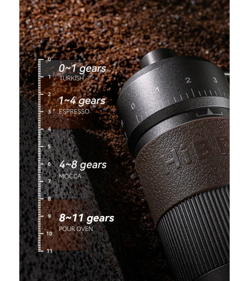 HiBREW Manual Coffee Grinder Portable High Quality Hand Grinder Mill Aluminium With Visual Bean Storage G4B