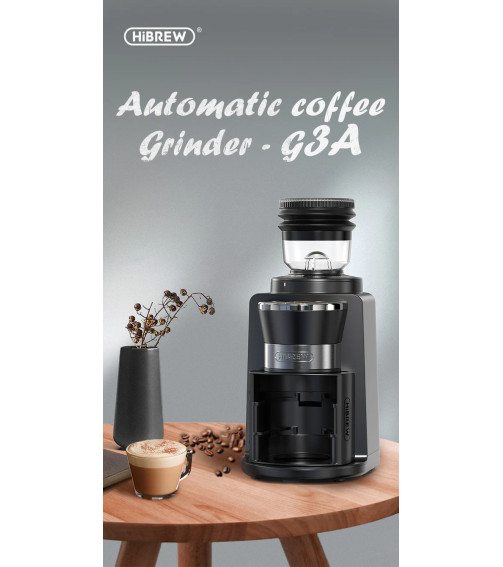 HiBREW Automatic Burr Mill Electric Coffee Grinder with 34 Gears for Espresso American Coffee Pour Over Visual Bean Storage G3A